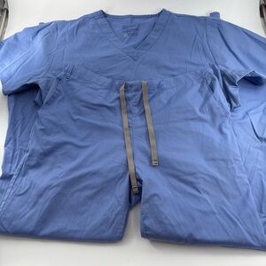 Wonder Wink Scrubs for Women, Flare Leg Scrub Pants in Ceil Blue Medium